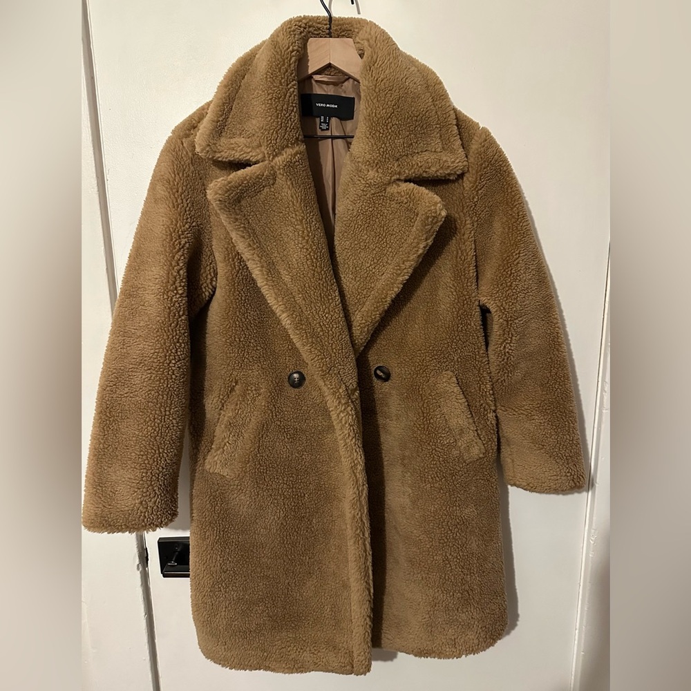Women Vero Moda Sherpa Teddy Coat Size Small